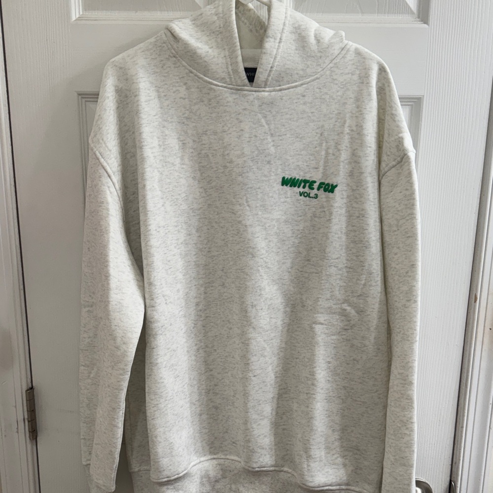 Women’s white fox Gray Hoodie